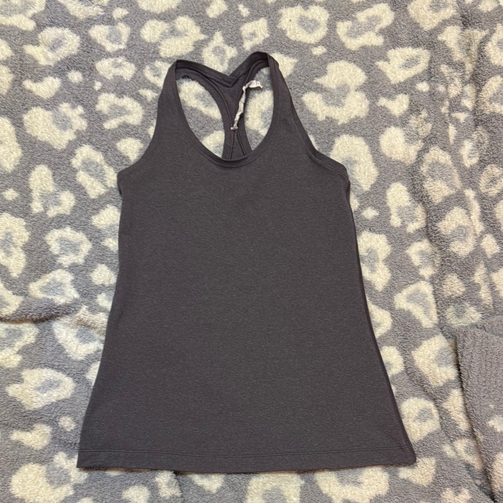 Lululemon Athletica plumish gray Fitted Sleeveless Tank Top